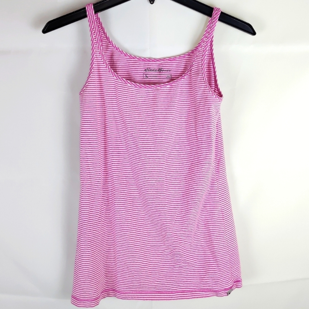 Eddie Bauer Striped Tank Top Womens S Gorpcore Preppy Loungewear Casual Tropical